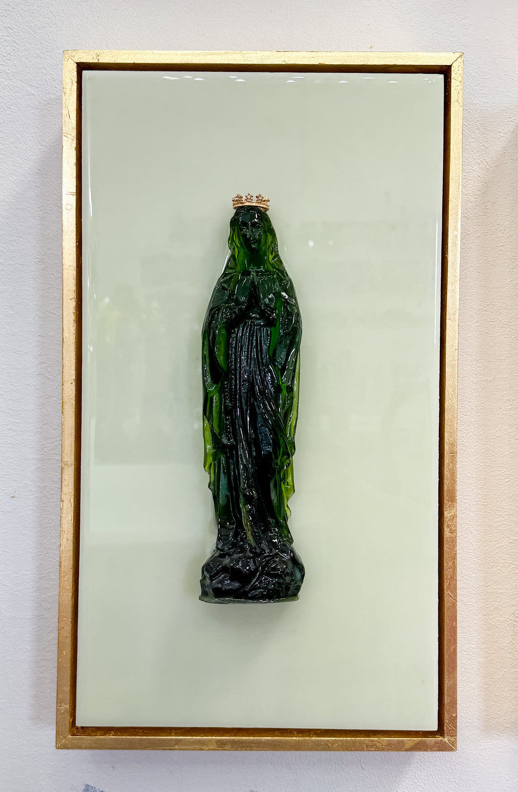 Framed Marian Resin Panel 22 of 30- Moss on Pistachio